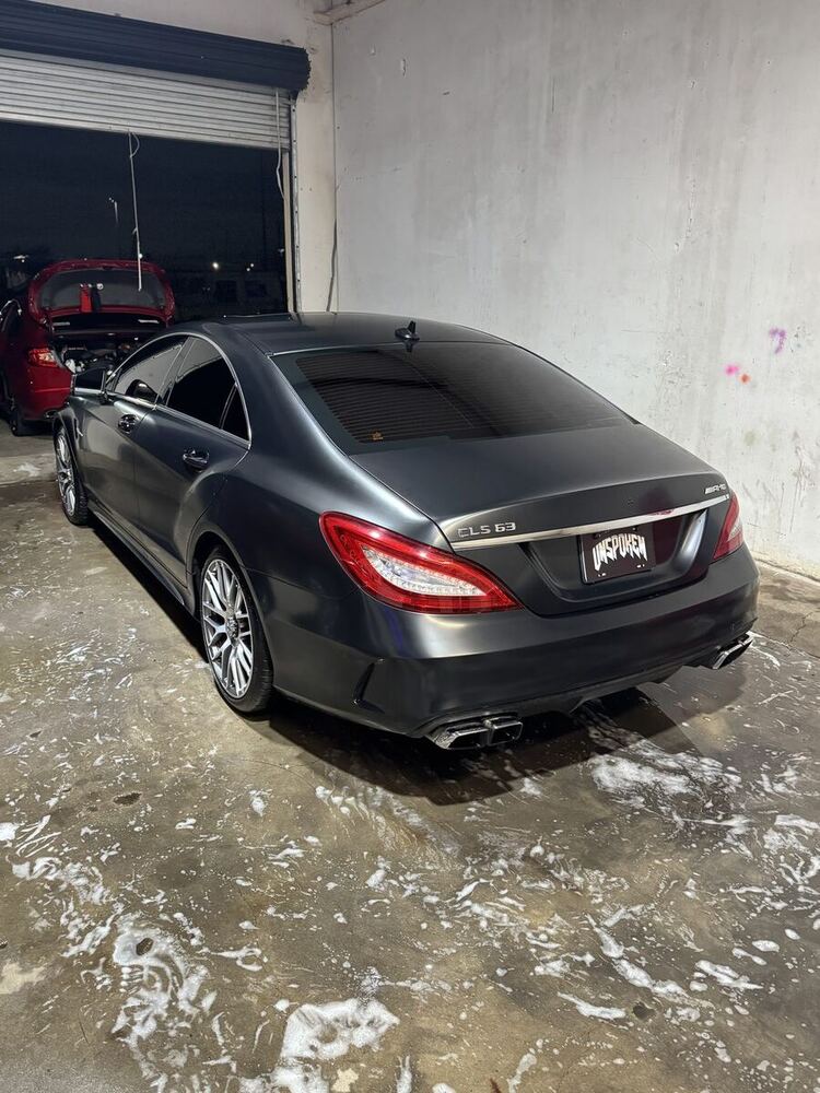 Satin Mercedes after wash and wax
