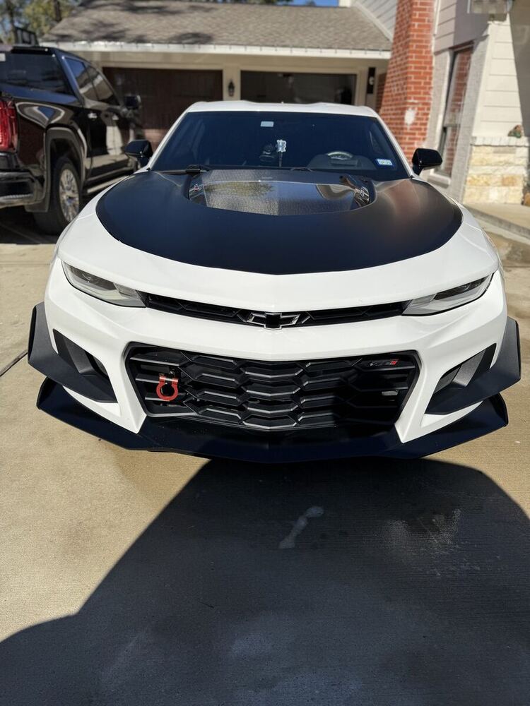 White Camaro after exterior wash